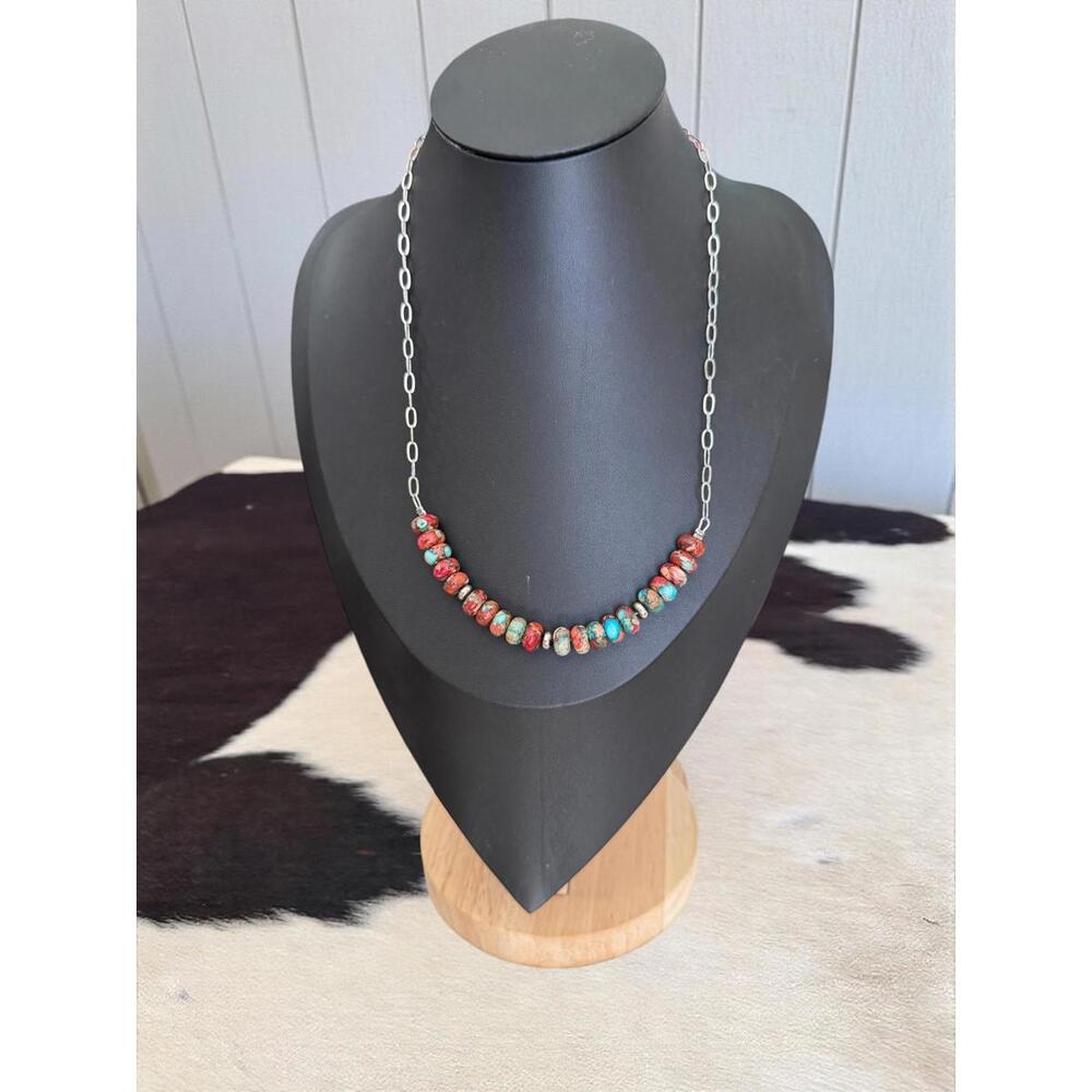 NEW-Y’allbabes Favorite Stackers- Verascite Sea Sediment and Sterling Silver